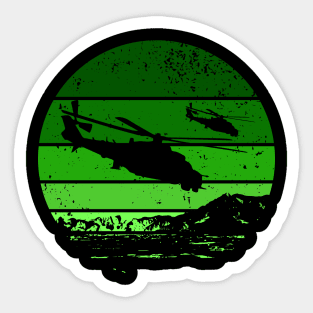 Mi-24 Hind helicopter sunset Sticker